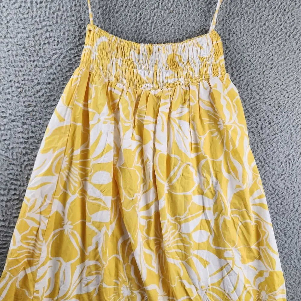 Faithfull the Brand Kiera Skirt Women's 4 Marigold Smocked Waist Band - Picture 3 of 15